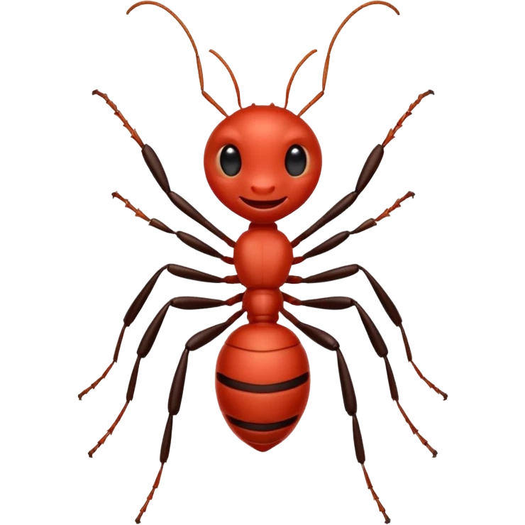 smiling red ant emoji