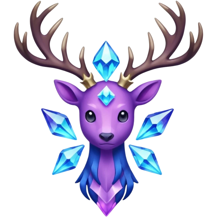 Pokemon legendary cian and purple crystal xerneas emoji