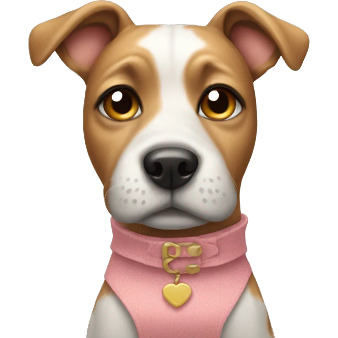 Dog wearing dress emoji