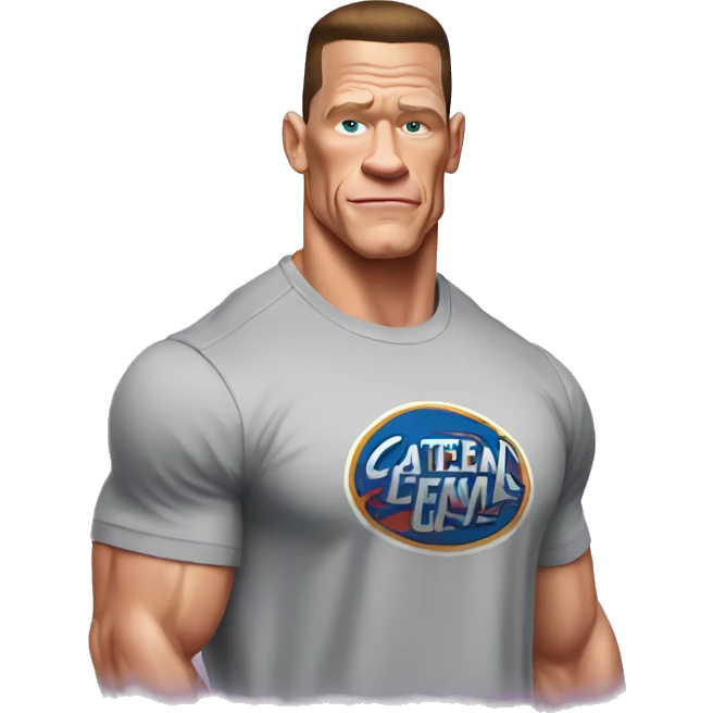 john cena wearing tee emoji