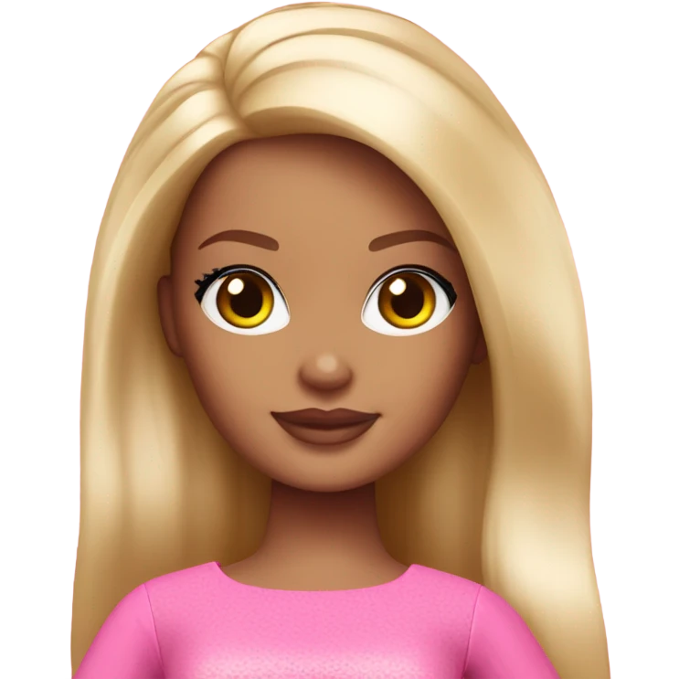 Light skin Barbie in pink emoji