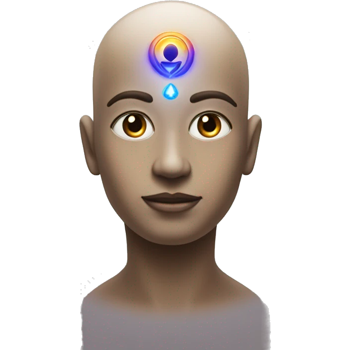 energy neck and head with third eye chakra emoji