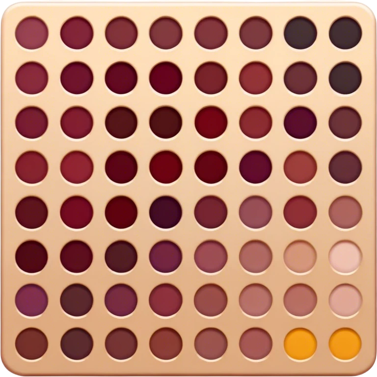 dark burgundy Paint palette realistic emoji