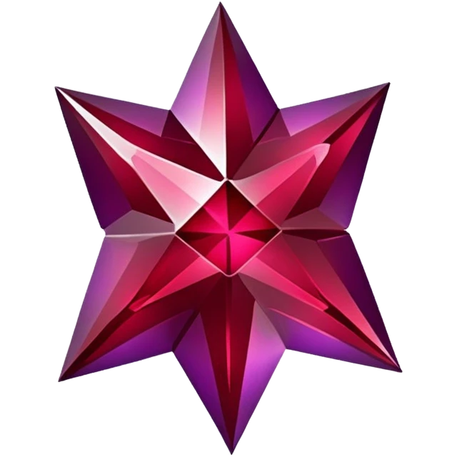 Dark Red jewel star with purple  emoji