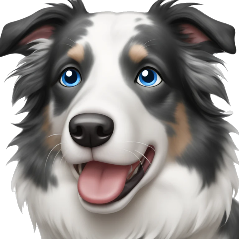 Blue eyes Seal merle Border collie emoji