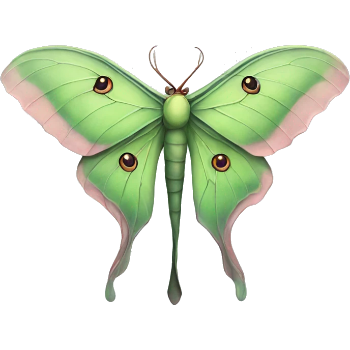 Luna moth tattoo emoji