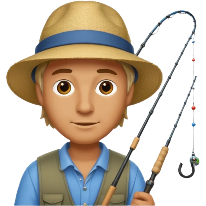 a man with a fishing rod emoji