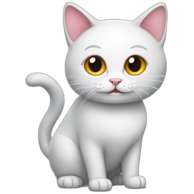 cat with a tail on front emoji