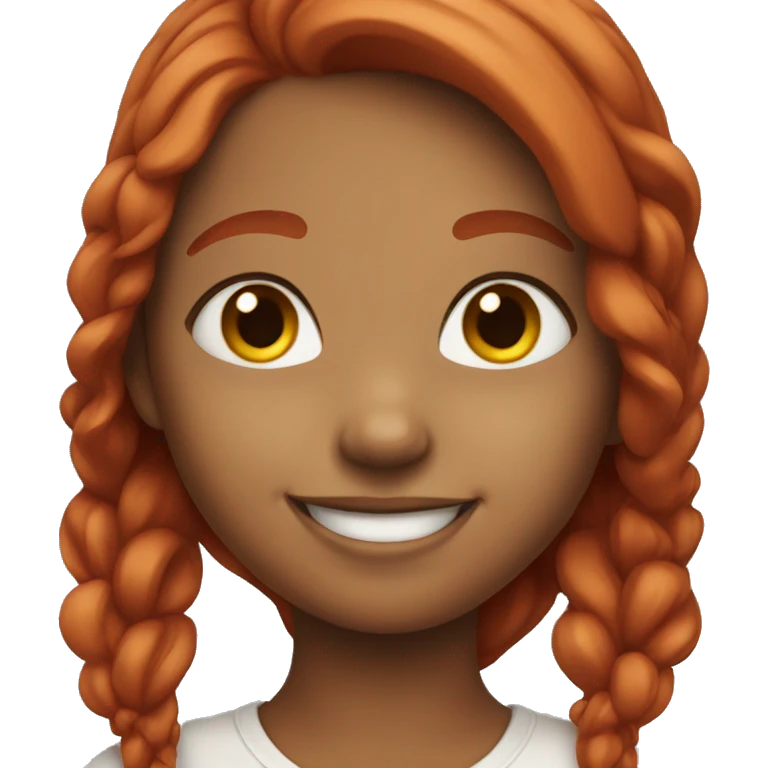 smiling girl with red hair emoji
