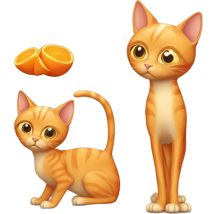 Skinny orange cat emoji