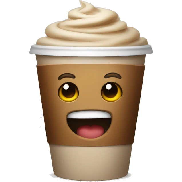 Happy coffee emoji