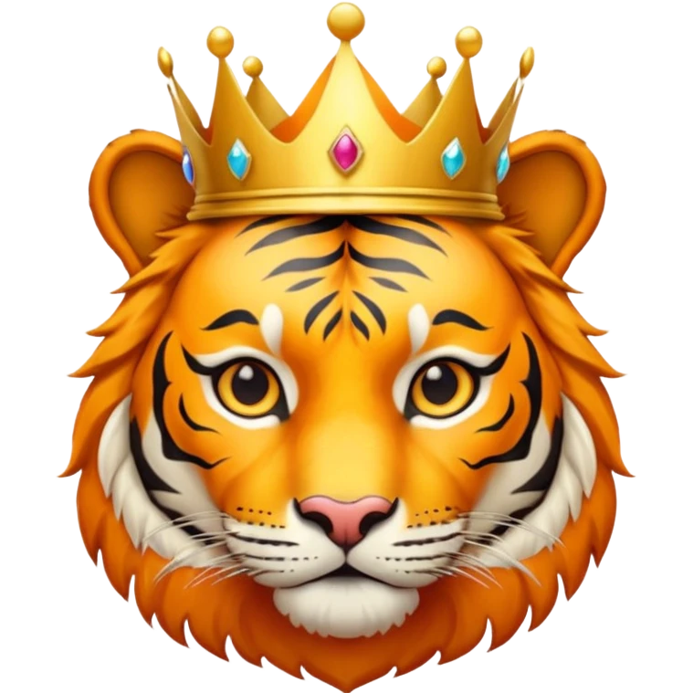 Tiger with crown emoji