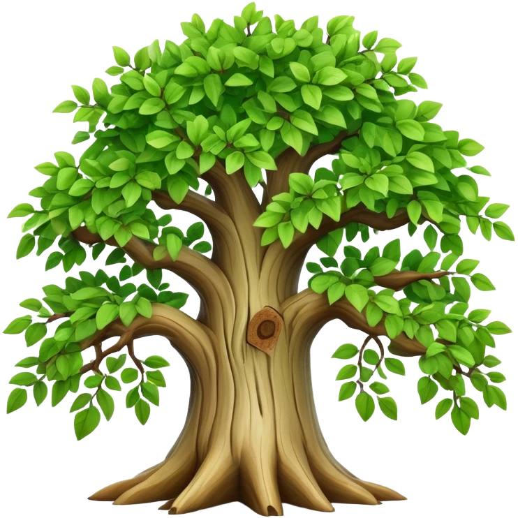 generate realistic detailed tree in 3d style emoji