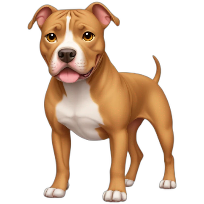 full body tan pitbull emoji