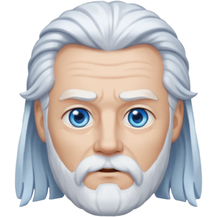 Odin with blue eyes, white hair emoji