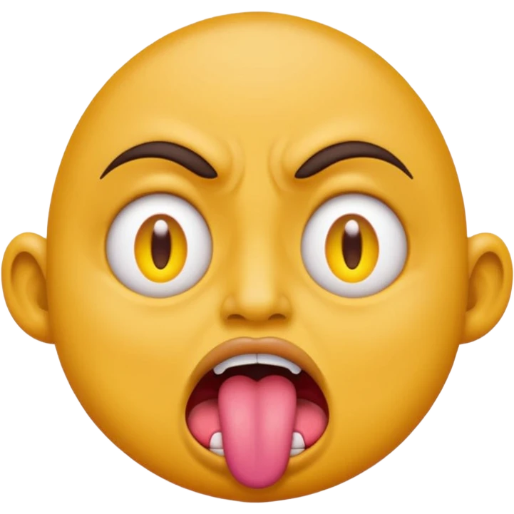 ugly pleading with eyes yellow emoticon🥺👀 emoji with tongue out emoji