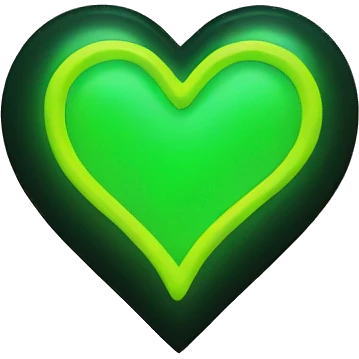 Neon yellow-green heart emoji