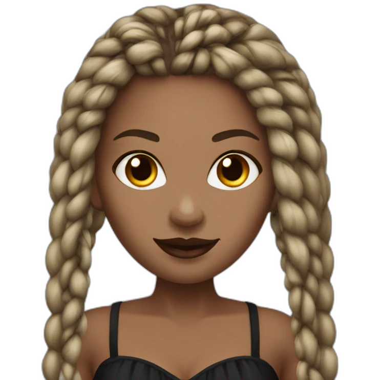 box braids vampire lady medium skin tone emoji