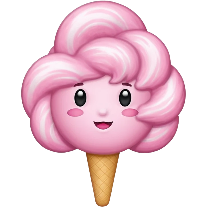 Barbe à papa sans tete emoji