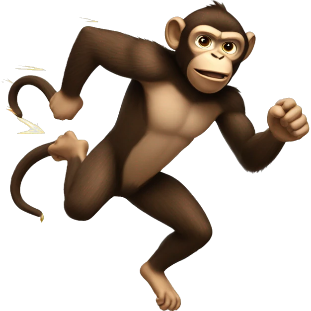 The monkey's shooting lightning bolts  emoji