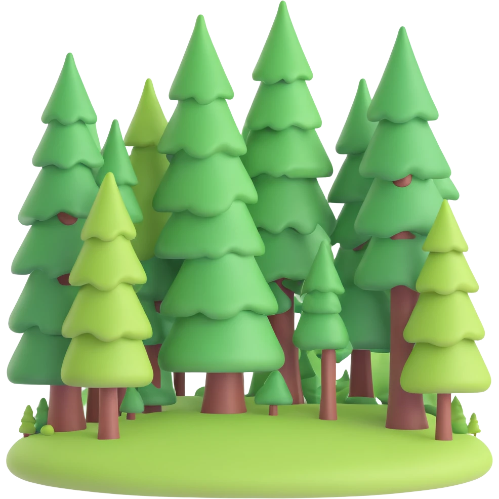 forest with tall trees emoji