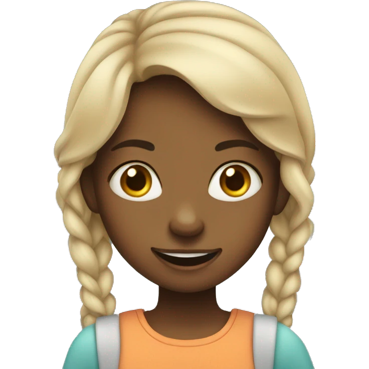 little girl with braces and an attitude  emoji