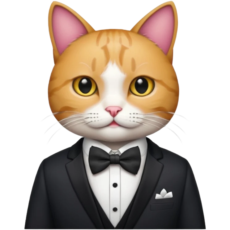 Cat wearing a suit emoji