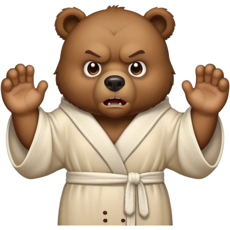 angry bear in robe emoji