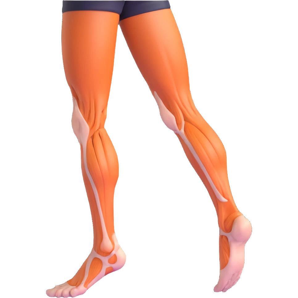 human leg showing calf muscle emoji