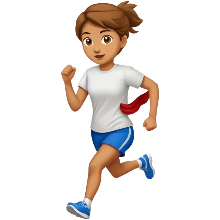 Chicita wearing a shirt while she is runing  emoji