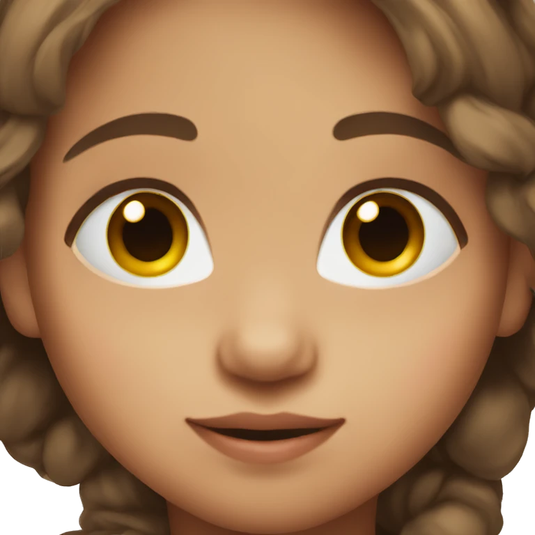 Brown eyed baby with brown hair emoji