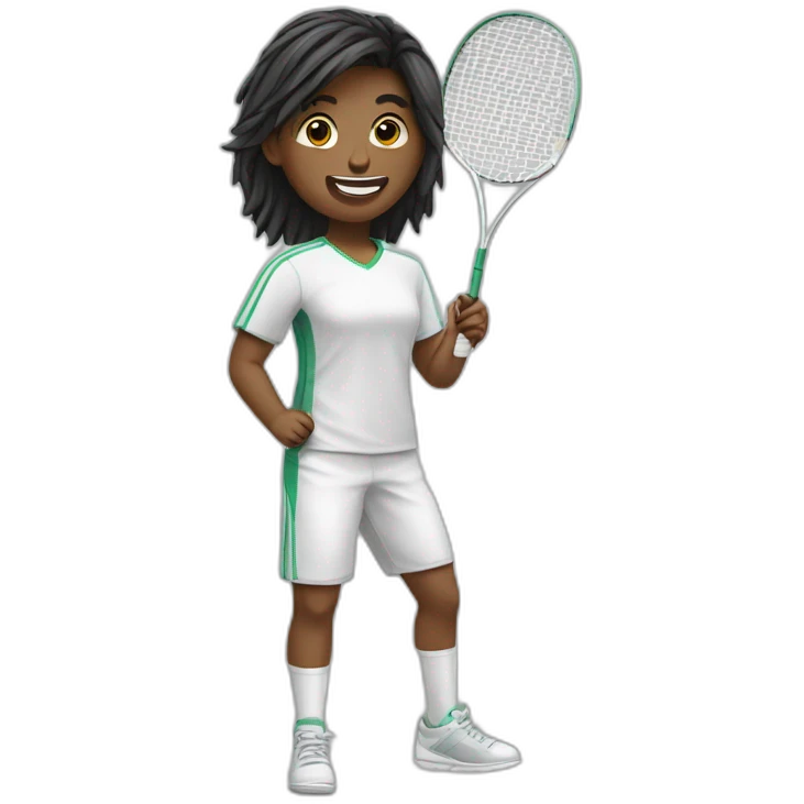 me playing badminton emoji