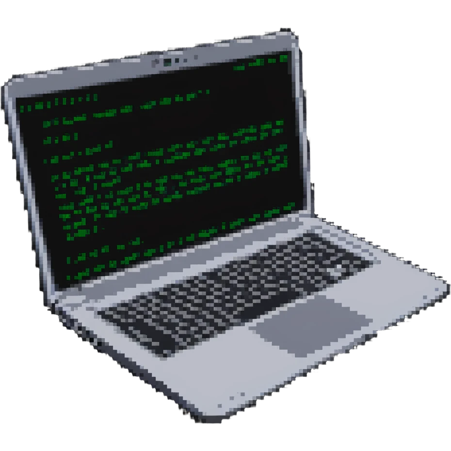 laptop with code on screen emoji