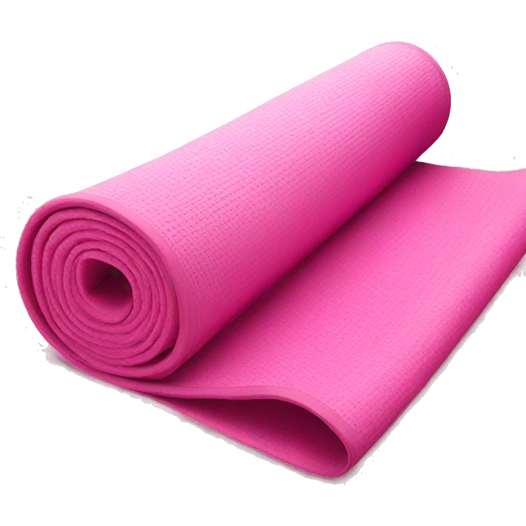 Pink yoga mat rolled up emoji