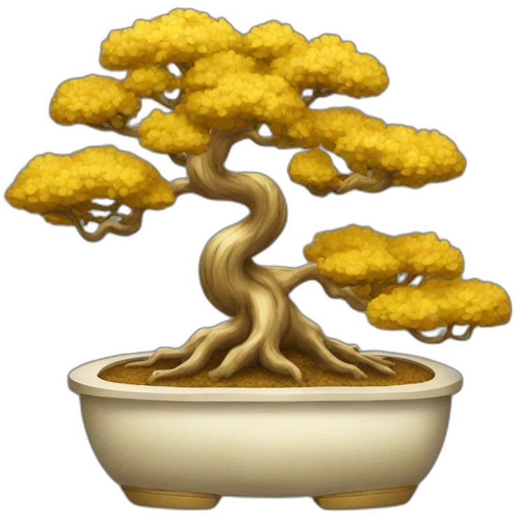 Golden bonsai emoji