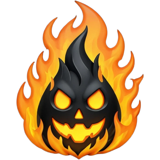 single black flame emoji