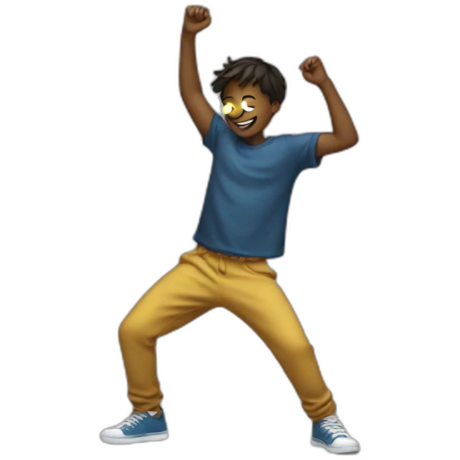 boy dancing the dabing emoji