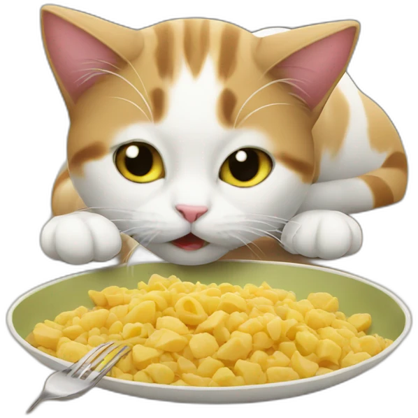 Cat eating emoji