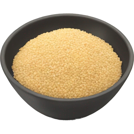 a bowl of sesame seeds emoji