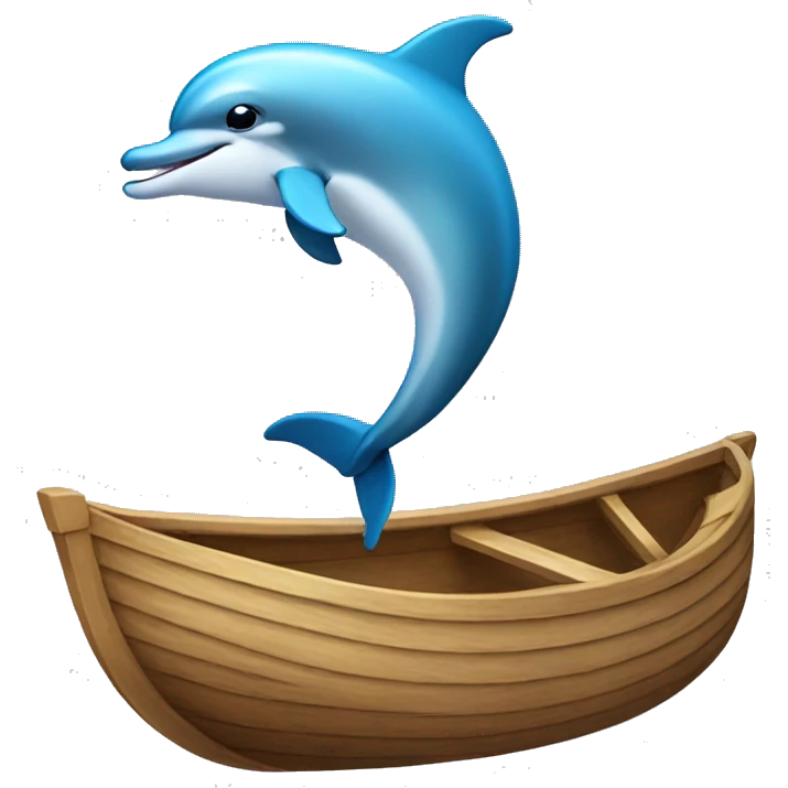 dolphin in a boat emoji