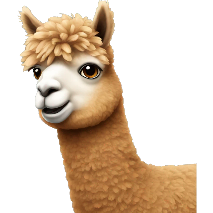 brown alpaca  emoji