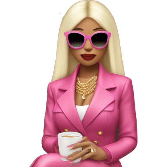 Nicki Minaj visiting a chic Tokyo café emoji