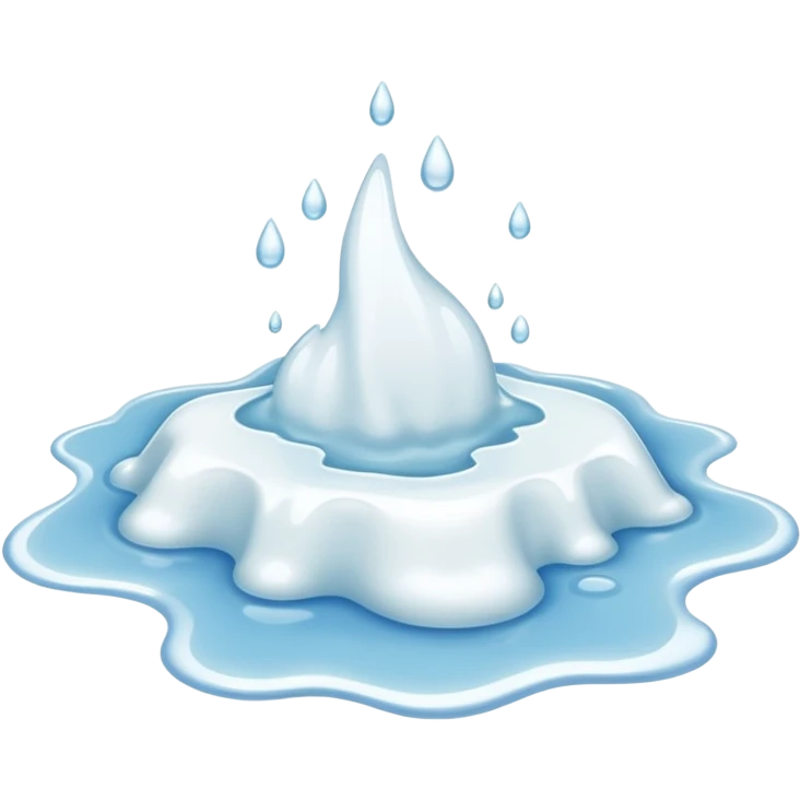 a small puddle of white liquid emoji