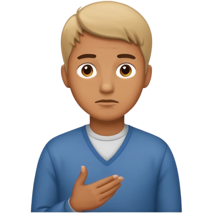 مرد ایستاده در حال فکر کردن emoji