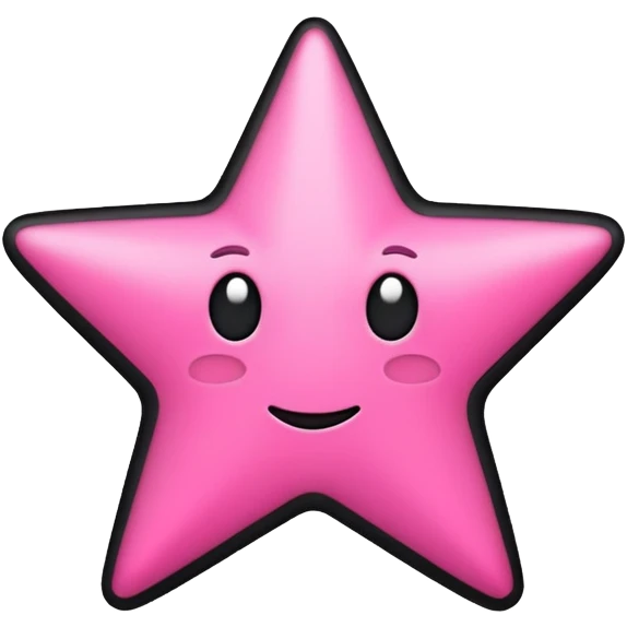 Pink nd black dizzy star emoji with white background for tt pfp emoji