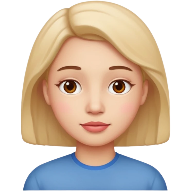 émue avec des joue rouge emoji