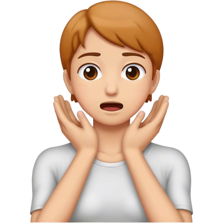 make an emoji for hands chocking neck and a face like this 😬 emoji