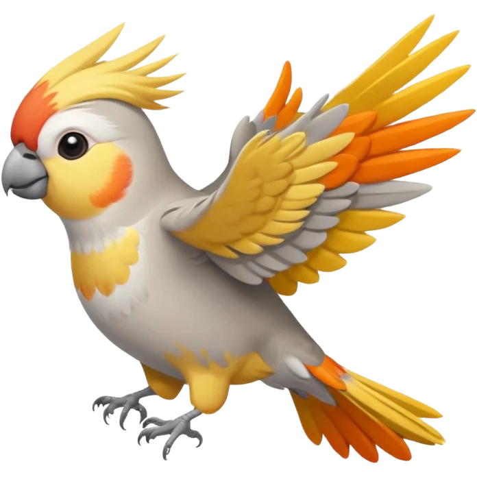 cockatiel flying happy emoji