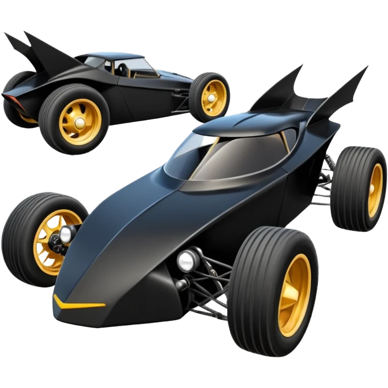 futuristic Batmobile loosely based on 1956 freightliner school bus (flat long straight organically-shaped mechanical roomy interior seating inside the body) stealthy town hot rod desert dirt racing rwd buggy  emoji
