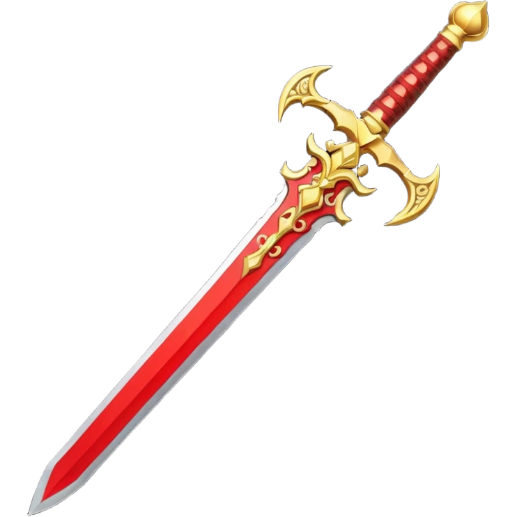 red and gold sword emoji